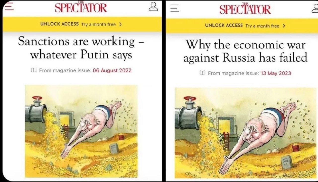 Обложка одного и того же американского журнала спустя 10 месяцев