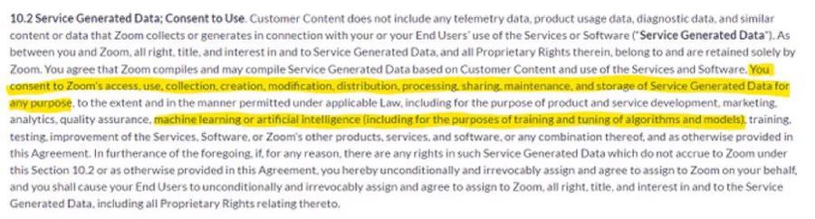 Новые условия обслуживания Zoom теперь требуют, чтобы вы разрешили искуственному интеллекту обучаться на ВСЕХ ваших данных — аудио, распознавании лиц, личных разговорах — безоговорочно и безотзывно, без возможности отказа
