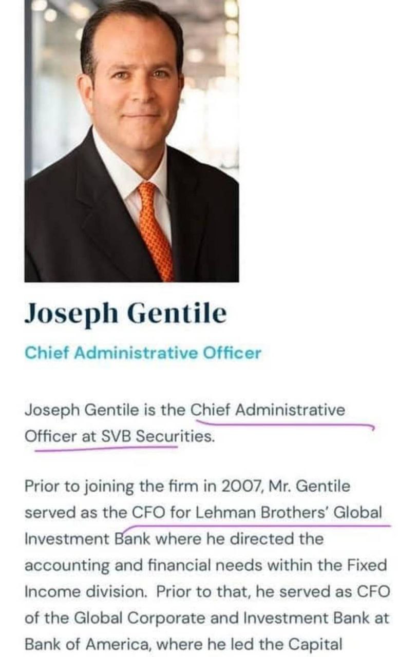 Топ-менеджер рухнувшего Silicon Valley bank оказался бывшим сотрудником Lehman brothers