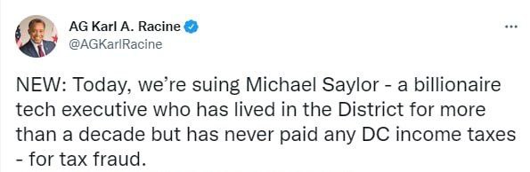 На руководителя фонда Microstrategy Майкла Сэйлора подают в суд за неуплату налогов