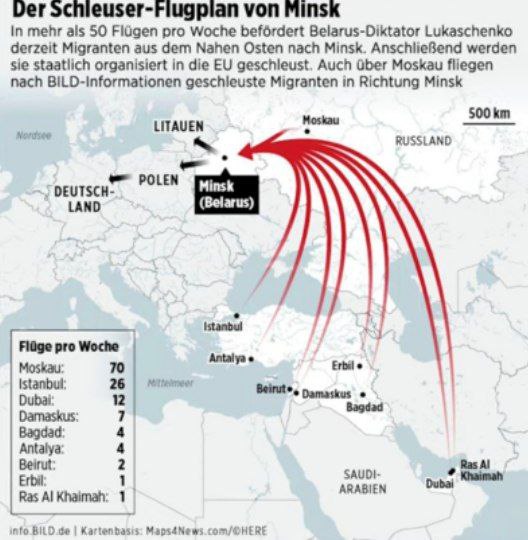 Попавшая под санкции белорусская авиакомпания Белавиа открыла много рейсов из стран Ближнего Востока в последние месяцы