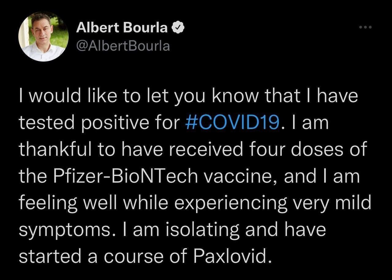 Гендиректор Pfizer заразился коронавирусом