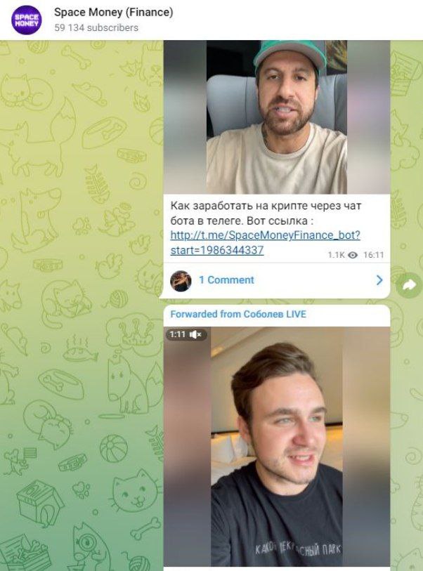 Пирамиду Space Money, которую рекламируют блогеры Николай Соболев и Амиран Сардаров, ЦБ поместил в чёрный список