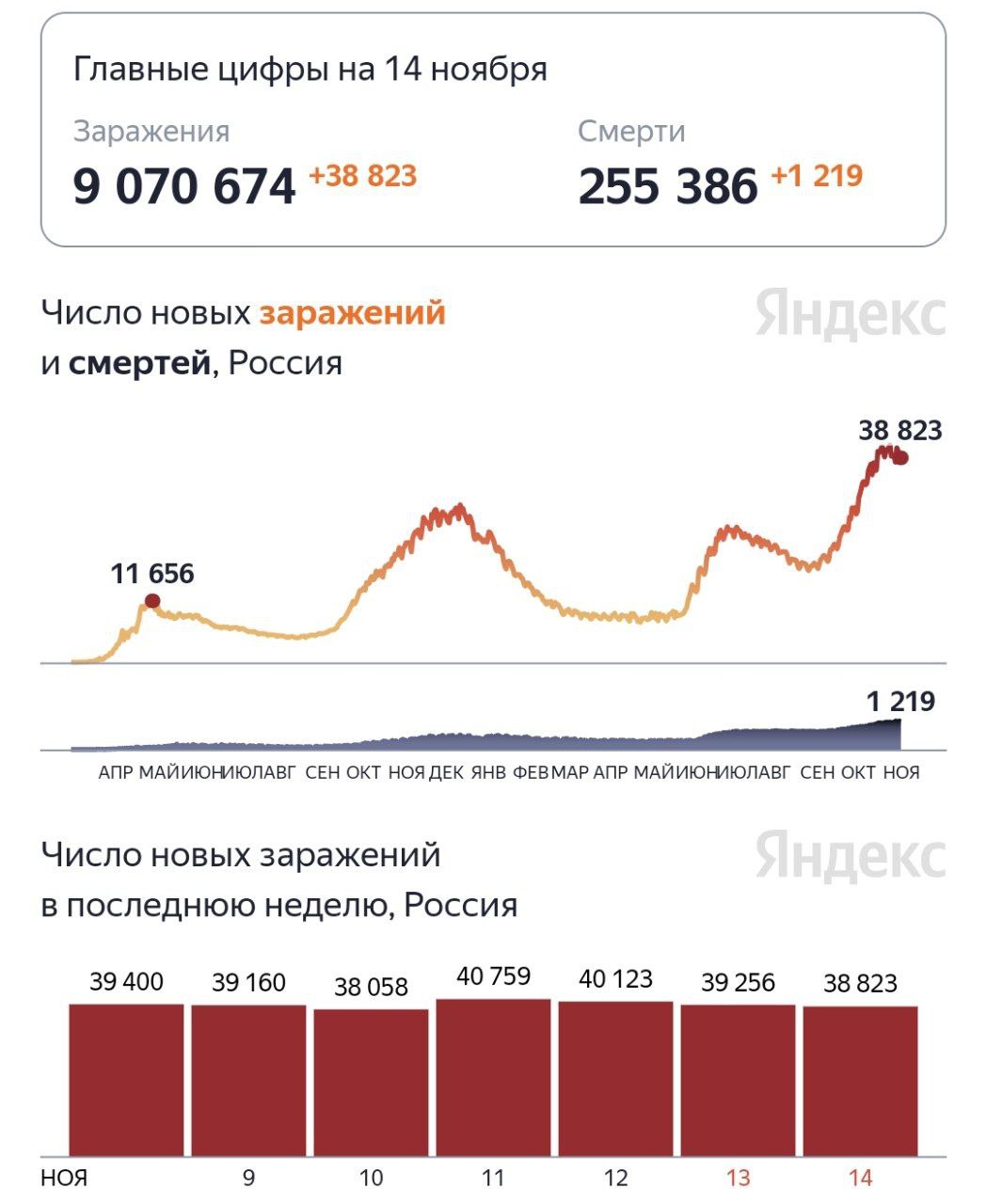 Коронавирус чуть отступает