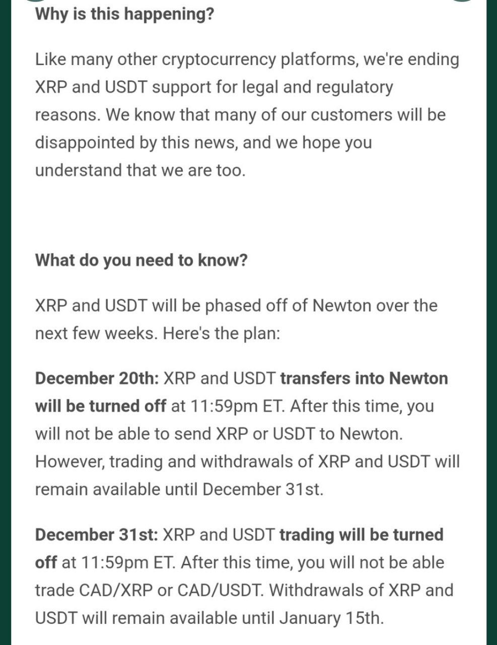 Некоторые криптобиржи начали отказываться от торговли стейблкойном USDT, который представляет из себя торгуемую альтернативу доллара