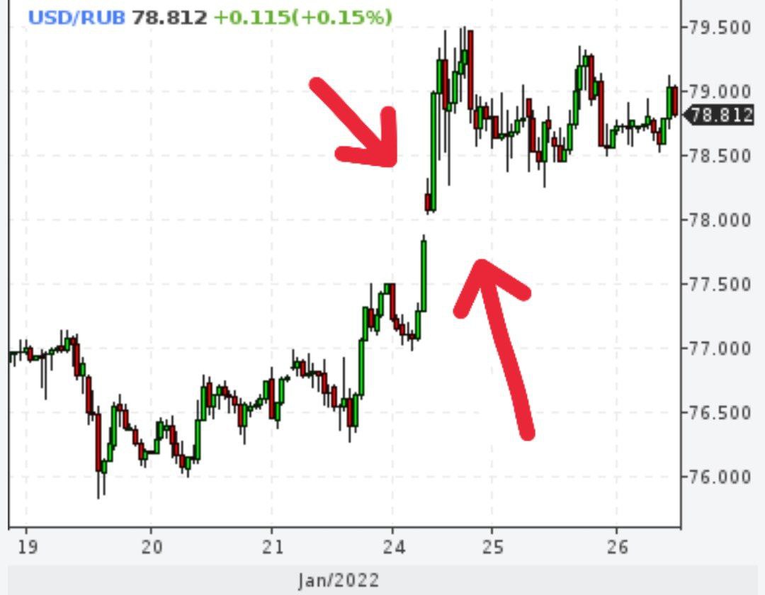 Банк России гнал рубль на дно 24 января вместе с другими спекулянтами и бегущими из России иностранцами