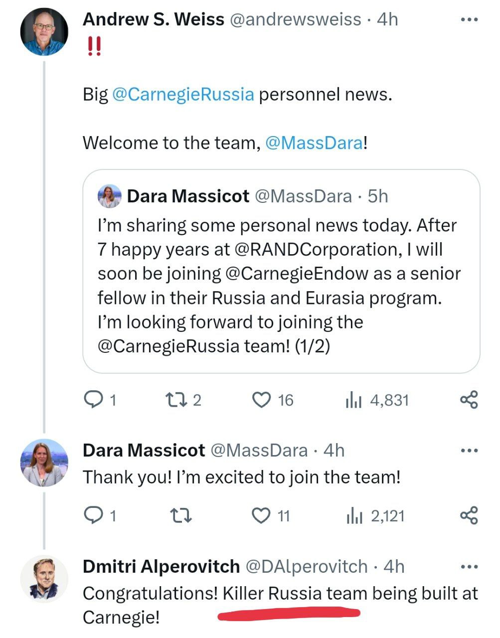 В "Карнеги" создают Killer Russia Team