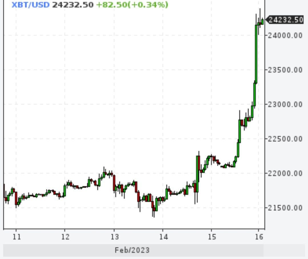 Биткойн достиг $24 000