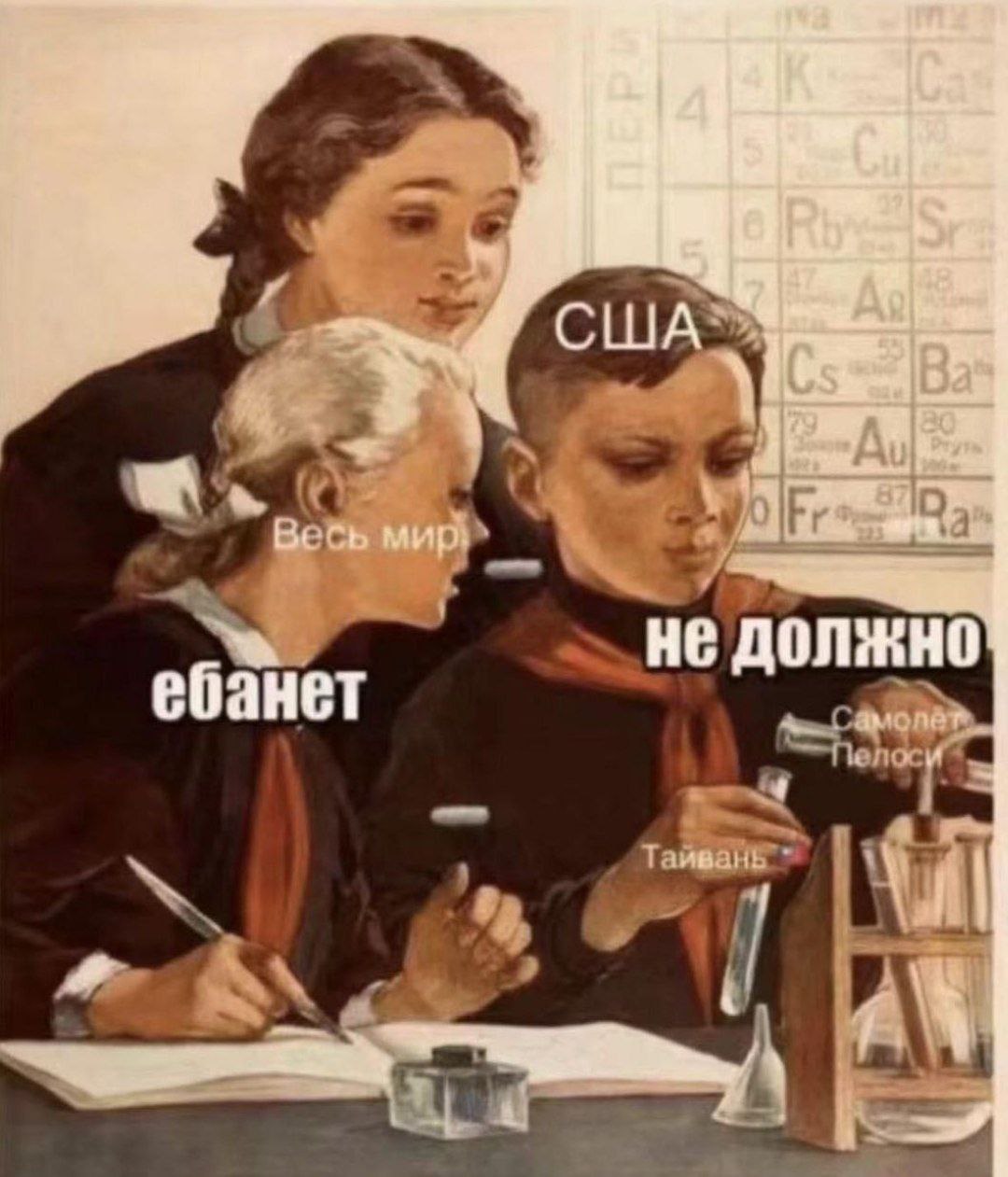 Сегодняшний полёт главы Палаты представителей США Пелоси в Тайвань одной картинкой