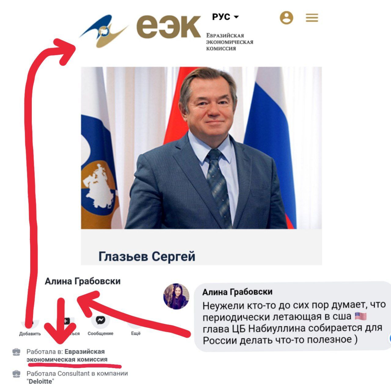 Сотрудники Евразийской экономической комиссии Сергея Глазьева проводят разъяснительную работу о деятельности Набиуллиной и Центрального банка