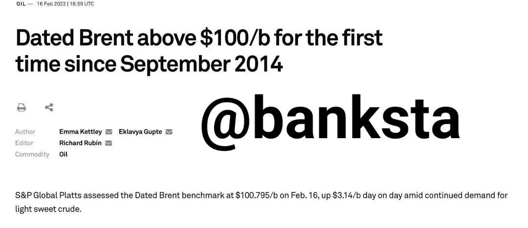 По данным S&P, нефть Brent по одному из контрактов уже продавалась выше уровня $100