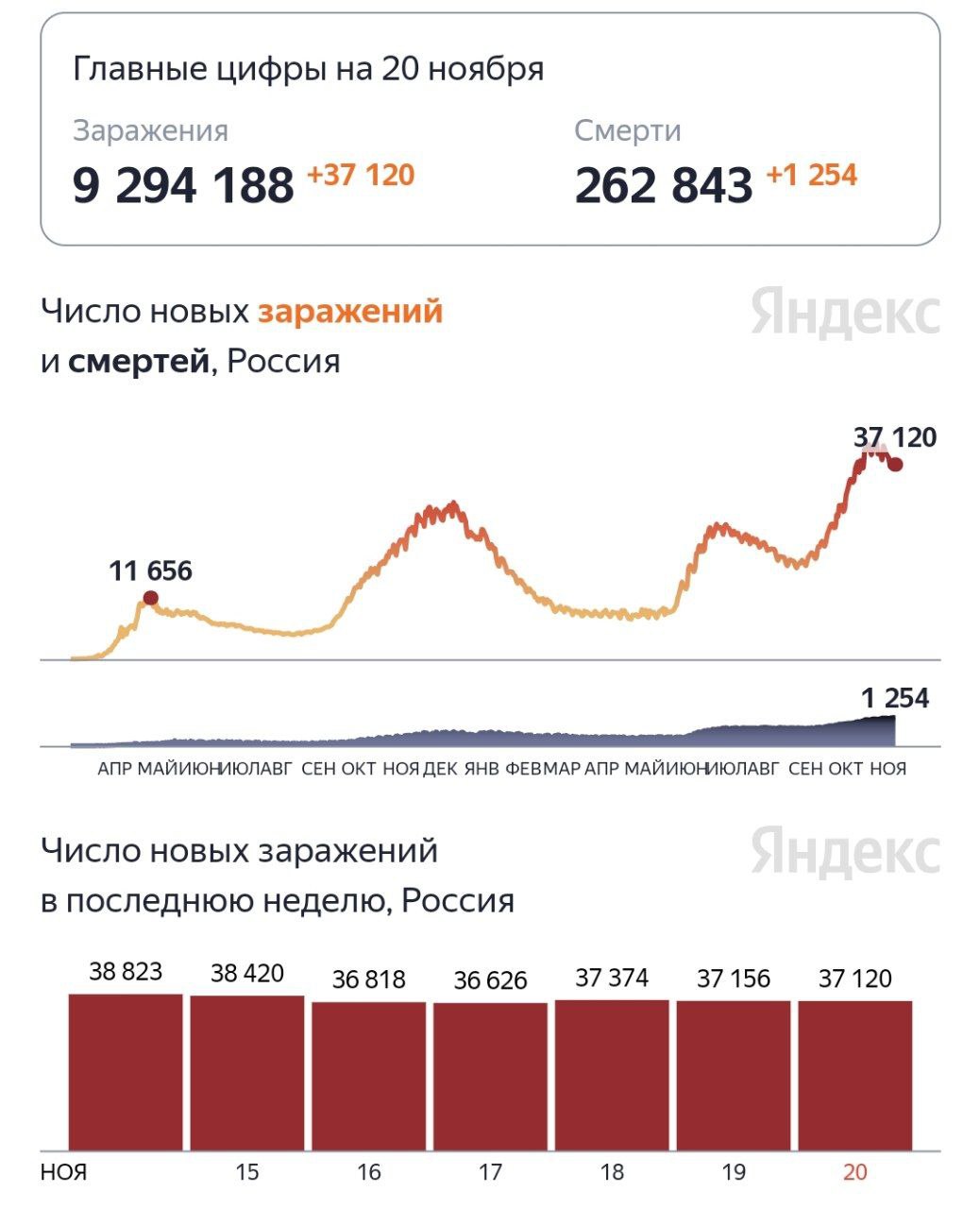Смертность от коронавируса повторила вчерашний антирекорд - 1254 человека умерло за сутки