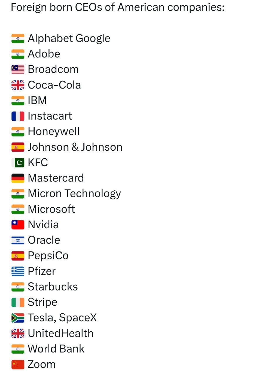Руководителями многих крупных компаний США оказались индусы