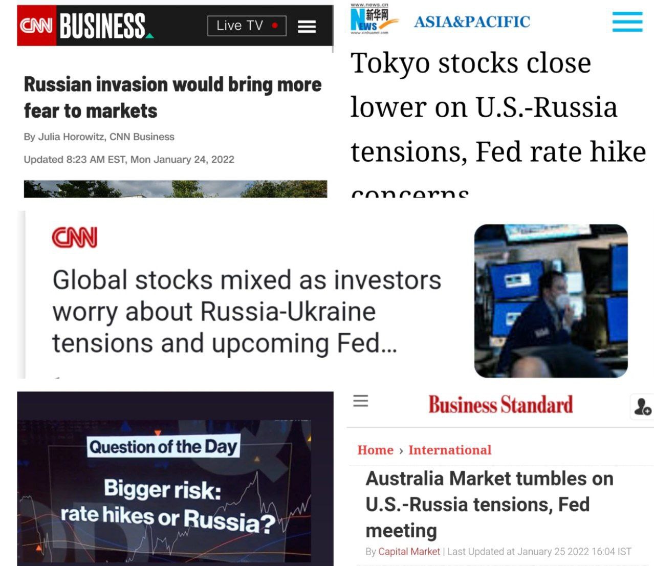 Не только российские инвесторы трясутся из-за войн, в других странах (Японии, Австралии и США) также снижение акций связывали с перепалкой между США и Россией