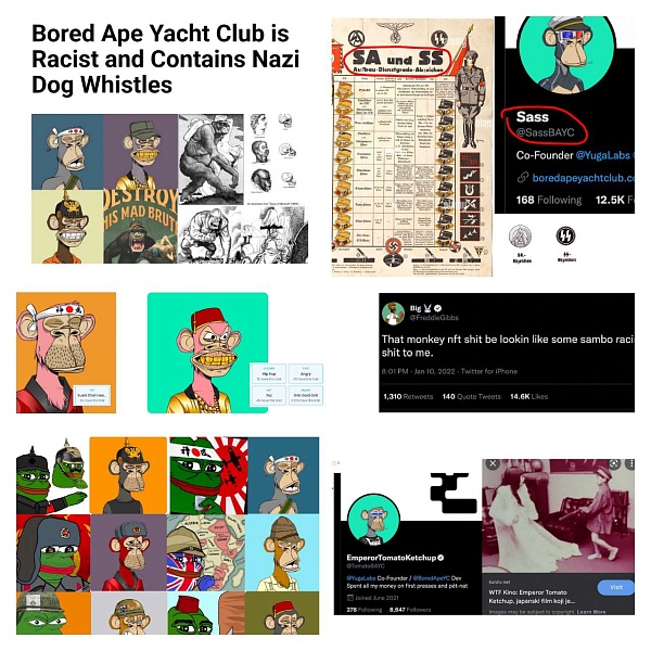 Создатели самой дорогой NFT коллекции в мире Bored Ape Yacht, возможно, сочувствуют нацистам